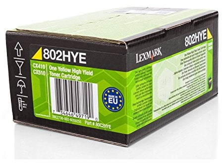 Lexmark 802hy Toner Gelb Standardkapazitã¤T 3.000 Seiten 1er-Pack Corporate, 1914940