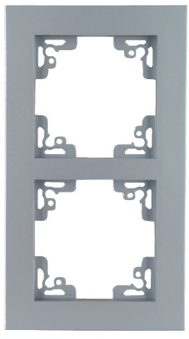 UNITEC Abdeckrahmen 2-Fach, Melbourne, Serie 703, Silber