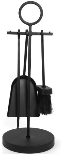 Inglenook All Black 4 Piece Companion Set Circle Handle