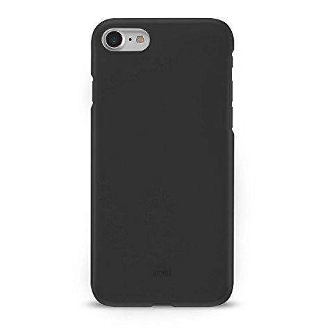 Artwizz Rubber Clip Handyhülle kompatibel für iPhone SE (2022/2020) / 8 / 7 - Schlanke Schutzhülle mit Soft-Touch-Beschichtung - Schwarz