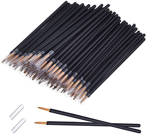 eBoot 100 Pack Disposable Eyeliner Brush Eyelash Serum Brushes Eyeshadow Applicator Eye Lash Wands Makeup Tool
