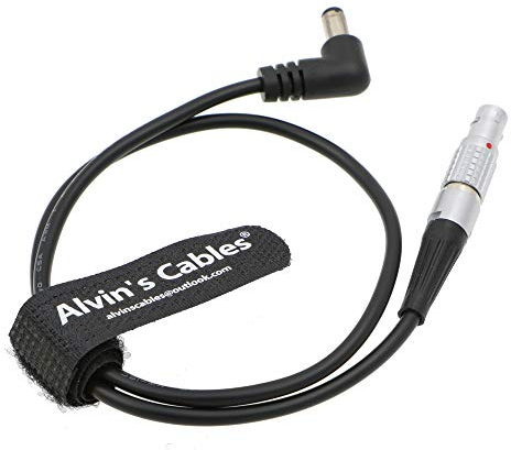 Alvin's Cables 2 Pin Stecker auf Rechtwinkliges DC-Kabel für Teradek Bolt Transmitter Tilta Battery Plate 45CM