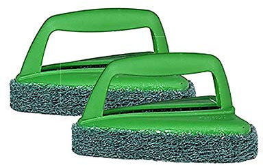 Scotch-Brite Fibre Bathroom Scrubber Brush (Green, Pack of 2)