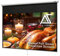 Akia Screens 254 cm Pull Down Projector Screen Manual B 4:3 or 234 cm 16:9, 242cm 16:10 8K 4K HD 3D Ceiling Wall Mount White Portable Projection Screen for Indoor Movie Home Theater Office AK-M100V1