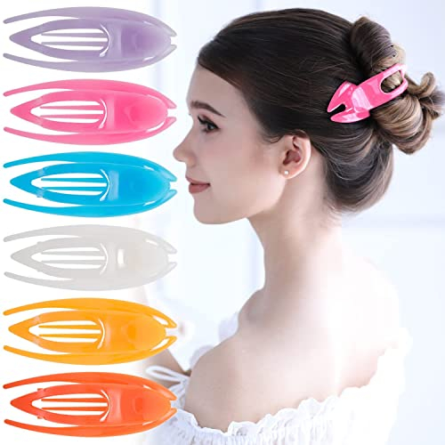 RC ROCHE 6 Stück Haarspange Haarklammer Französisch Geschwungen für Damen Mädchen Fester Halt Ohne Rutschen Hochwertig Haare Hochstecken, Medium Bunt Multifarben