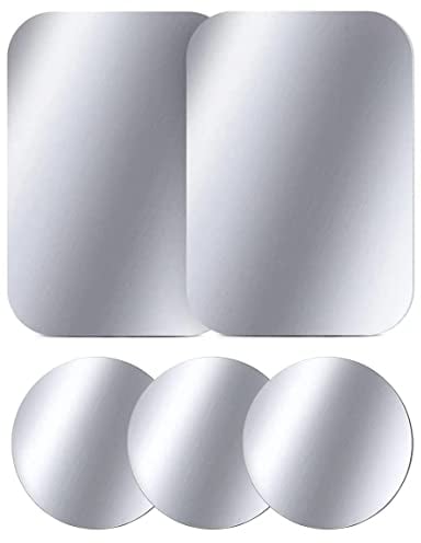 WONLIVE Placa Metal para Iman Coche, Confezione da 5 Pezzi