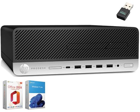 HP 600 G4 PC fixe – Intel Core i7-9700, RAM 32 Go, SSD 1 To – Windows & Office 2024 – WiFi et Bluetooth – Moniteur 27 UltraSlim – Kit clavier et souris multimédia (PC uniquement)