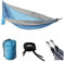 SVITA Hängematte Outdoor Camping Ultraleicht Befestigung 1-2 Personen (270x140 cm, Hellblau/Hellgrau)