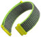 WOCCI 18mm Réglable Nylon Bracelet Montre avec Fermeture Auto-agrippante, Bande Sport pour Homme et Femme (Jaune Vif/Gris)
