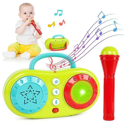 Little Tikes Karaoke Machine - Singing Microphone Toy with 5 Songs & 6 Rhythms for Kids 12-18 Months & Toddlers