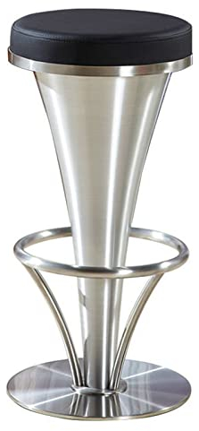 BIHOME Hocker aus Edelstahl,Schwarz,76cm(30in)