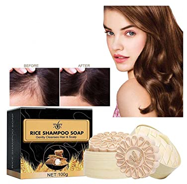 Anti-hair Loss Rice Shampoo Bar, Shampoo Soap for Hair Growth,Fermented Rice Water Shampoo Bar for Hair Growth Hair Repair Hair Loss Treatment (2PC)