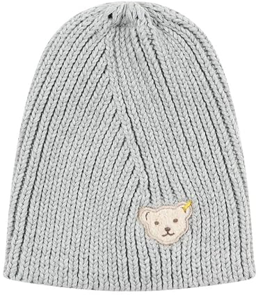 Steiff Mädchen Bommel Mütze, Soft Grey Melange, 51
