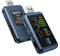 RANRAO USB Spannungsprüfer, USB-A/Micro-USB/Type-C Strommessgerät, USB Tester Messgerät, PD Amperemeter Messgerät Digital Power Meter Farbe Display Spannung Strom Multi-Function, Blau mit Bluetooth