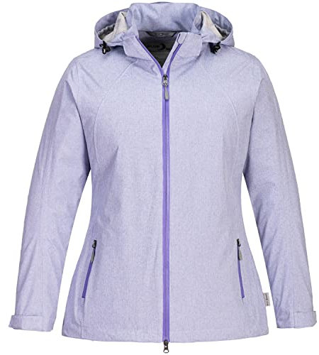 Blue Wave Damen Funktionsjacke Hannah - Outdoor-Jacke Regenjacke mit abnehmbarer Kapuze und Mesh-Innenfutter in Lavendel Größe 40