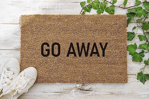 Strunt Go Away Fußmatte für drinnen und draußen, Willkommensmatte, rutschfeste Fußmatte für den Außenbereich, 50 x 80 cm