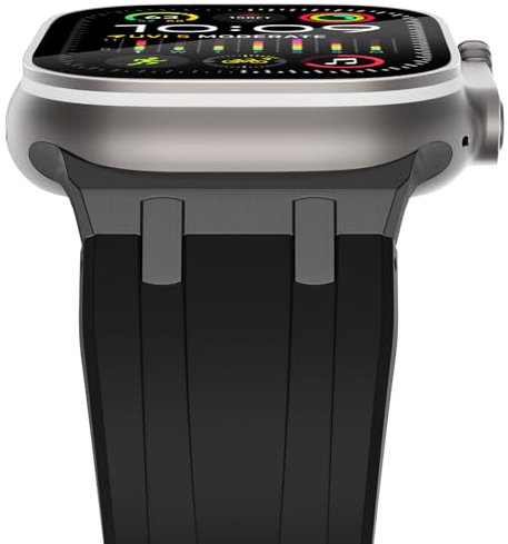 NewWays Cinturino in silicone compatibile con Apple Watch da 42 mm (serie 10), 41 mm, 40 mm, 38 mm, connettore in metallo, cinturino sportivo di ricambio per iWatch serie 10, 9, 8, 7, 6, SE 5, 4, 3,