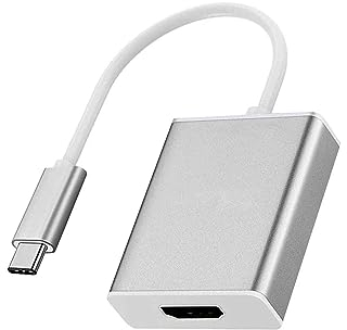 USB C to HDMI Adapter, Aluminum Portable USB C Adapter, Supports 1080p 60Hz, 4K 30Hz, for MacBook Pro, MacBook Air, Pixelbook, XPS, Galaxy, and More (compatible with Only Few devices having C-Port)