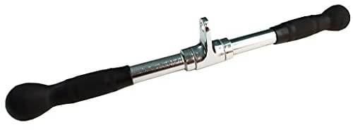 Strength-Enhancing Wide Grip LAT Pull Down Bar, Curl Pulldown Attachment - Gym Equipment with Rubber Handles for Comfortable Strength Workouts, Ideal Lat Bar Cable Machine Attachment(20 Inch)