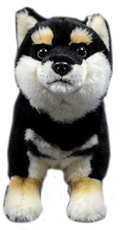 Lilizzhoumax Shiba Inu Plüschtier 30cm/12, Simuliertes Tier Hund Kuscheltier Kawaii Realistische Plüsch Spielzeug für Wilde Tiere, Geschenk für Freunde und Kinder