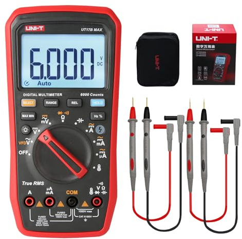 UNI-T UT17B Max Multimetro digitale VFD 1000V AC DC Amperometro Voltmetro Resistenza Capacità Frequenza Temperatura Temperatura Elettrico Multimetro