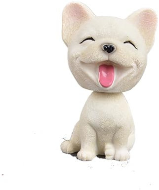 Simulation Schüttelkopf Hund Wackelkopf Hundespielzeug für Auto Innenraum Armaturenbrett Ornament (Französische Bulldogge)