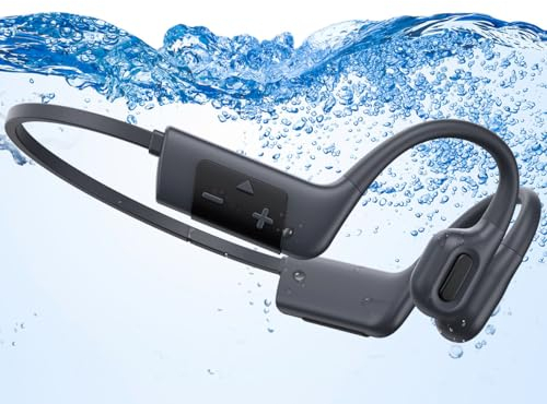 BEARTAIN Knochenschall Kopfhörer Bluetooth 5.3 Schwimmen Kopfhörer Unterwasser IP68 Schwimmen Wasserdicht Kopfhörer Kabellos zum MP3 Eingebaute 32GB Speicher Perfekt zum Schwimmen, Laufen