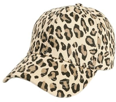 Whakano Baseballkappe für Herren und Damen Kappe,Sommer Basecap,Baseball Cap Verstellbar,Baseball Mütze,Outdoor Sonnenschutz,Sport Cap,Sonnenmütze für Sport,Kappen Hüte UV-Schutz,Leopard Khaki