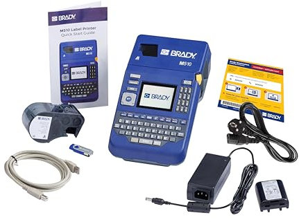 Brady M510 tragbare Etikettendrucker + Workstation Suite - Industrielles Beschriftungsgerät - Etikettiergerät für chemikalienbeständige Etiketten - Inkl. 1 Etikettenpatrone - ersetzt BMP511