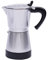 HUSPOO Caffettiera elettrica da 300 ml, 6 tazze, in alluminio, con fondo separato (argento)