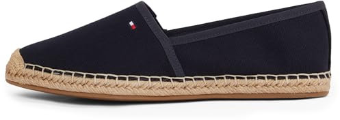 Tommy Hilfiger Damen Espadrilles Flag Canvas mit Logo, Blau (Space Blue), 38