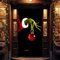 dellyy Pancarta Navidad Puerta, Decoración Navideña Puerta, Adornos de Navidad, Decoración Navidad Hogar, Decoración Cubierta Puerta Navidad, Decoracion Navidad Puerta Entrada (Negro)
