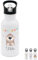 wunderwunsch® - Personalisierte Trinkflasche Kinder Edelstahl [ 500ml ] - Robuste Trinkflasche mit Namen - Wasserflasche mit Trinkhalm - Personalisierte Geschenke für Kinder (Otter Girlande)