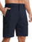 APTRO Kurze Hosen Herren Cargo Shorts mit fünf Reißverschluss Taschen Arbeitshosen Männer Kurz Wanderhose Dunkelblau L