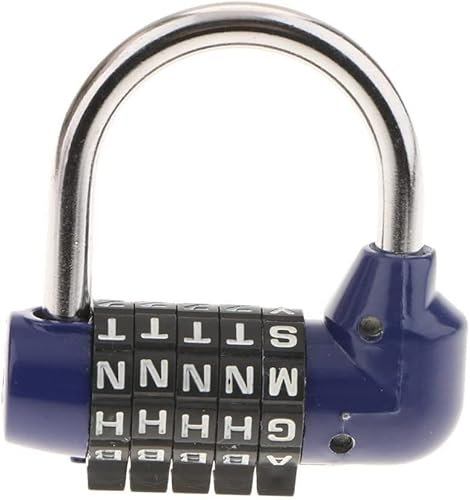 CHFYIJYHM Candado de código Candado de combinación Candado de casillero Candado de bloqueo escolar Dial de dígitos codificados Código de combinación Almohadilla de 5 letras Maleta Almohadilla de equip