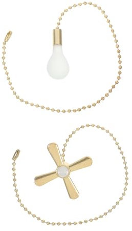 Veemoon 1set Vintage Ceiling Fan Pull Chain Light Bulb Pendant Decorative Pulls for Ceiling Lamps and Desk Lamps Construction