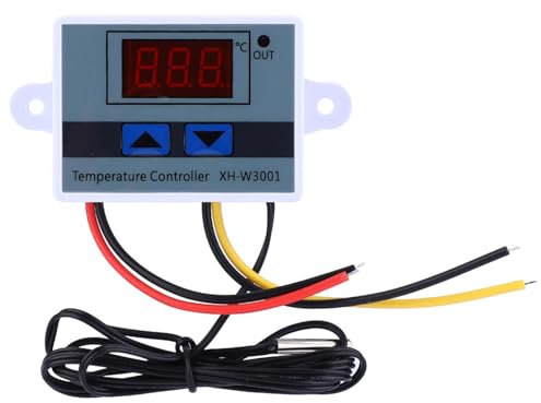 Módulo Controlador de Temperatura LED Digital DC 12V 120W, Interruptor de Termostato XH-W3001 con Sonda, Termostato de Enfriamiento de Calefacción Programable, Adecuado para