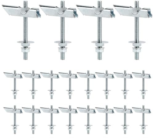 SWAWIS 20 Pezzi Tasselli per Cartongesso M8 × 100mm per Carichi Pesanti | in Acciaio al Carbonio Zincato, per Montaggio a Soffitto o a Parete, per Appendere Oggetti Pesanti