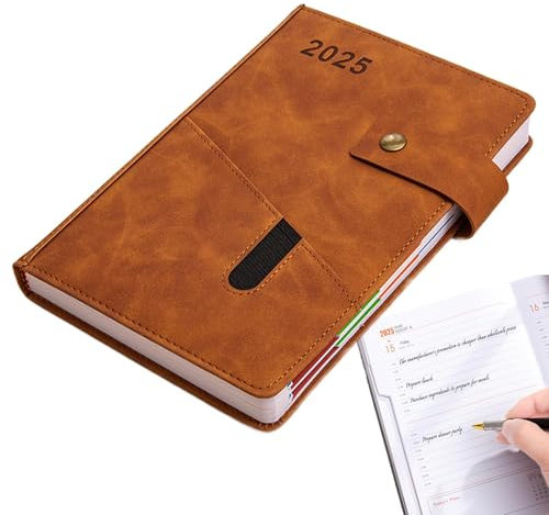 Leather Notebook, 2025 Monthly Daily Planner Book, 365 Days Planner Notepad, Event Planner Book, Work Planner Book, Study Planner, Schedule Planner Book, Business Planner, Planer Notepad