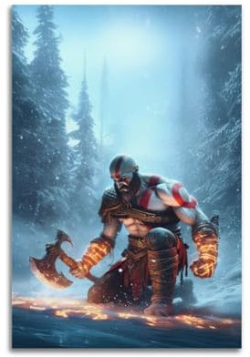 Poster God of War, Videospiel-Poster, dekorative Malerei, Leinwand, Wandposter und Kunstdruck, moderne Familienschlafzimmer-Dekoration, Poster, 20 x 30 cm