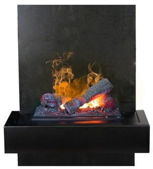 Elektrischer Wandkamin - Quero EG - Glas - mit Fernbedienung - Opti-Myst Wasserdampf-Kamin - Wandkaminsims inklusive Einbaukamin - Kaminumrandung - Dekokamin