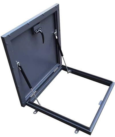 Customizable Window Well Covers, Large/Small Roof Hatch for Attic/Basement for Shading, Aluminum Alloy Maintenance Hatch Cover for Outside(90x90cm/35.4x35.4inch)