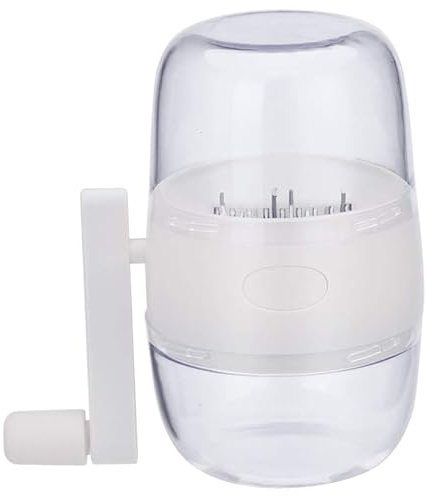 Nut Chopper, Manual Nut Grinder Hand Crank, Washable ABS and Stainless Steel Chopper for Dried Fruit Peanut Mash Garlic Grinding Device Manual Hand Grinder Hand Crank