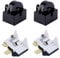 BOXOB 2pcs QP2-4.7 Starter Relays and 2pcs 6750C-0005P Refrigerator Overload Protectors, QP2-4r7 Relay Mini Parts Compatible with LG Refrigerator Compressor (Brass Feet)