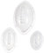 Cabilock 3Pièces Moules à Gâteau Transparent Forme de Rugby pour Gelée Pudding Moules Antiadhésifs pour Décoration de Gâteaux Bricolage