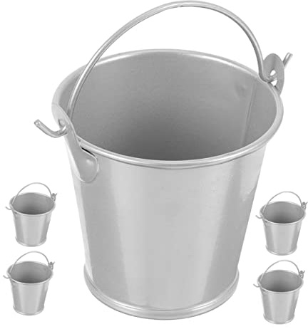 TOPPERFUN 5stücke Mini Blumeneimer Aus Metall Mit Griff Für Blumenarrangements Kleiner Eimer Als Pflanzgefäß Für Partydekoration Und Sukkulenten