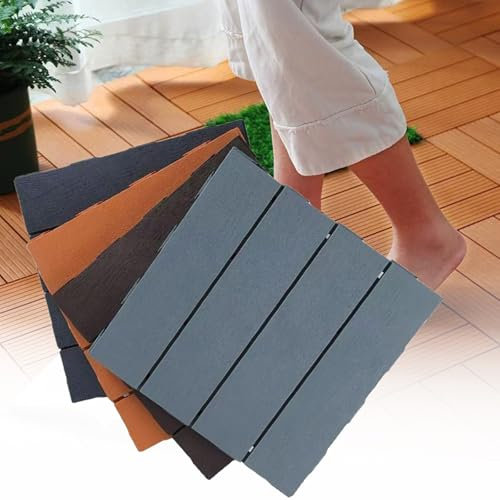 22 piastrelle in plastica ad incastro, impermeabili, for balconi, facili da installare, antiscivolo, for esterni, piastrelle for patio con drenaggio efficiente, piastrelle for vialetti da giardino, 30