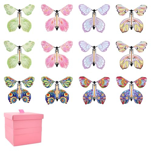 Schmetterling Explosion Geschenkbox Fliegende Schmetterlinge Überraschungsbox, Pop Up Surprise Box Geschenkverpackung Geburtstag Bastelset für Valentinstag Hochzeit Abschluss Weihnacht Muttertag