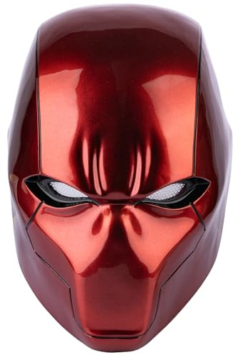 ACEGUARDER Red Helmet Deluxe Cosplay Prop UV Bright Surface Collectors Edition Halloween Costume Mask Props