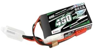 WZQOZSH For Gens ACE 350mAh 450mAh 800mAh 1000mAh 1300mAh 1650mAh 2S 3S 7.4V 11.1V 30C 45C Lipo Battery with T/XT60 Plug for FPV RC Drone(450mAh 3S 11.1V 45C)